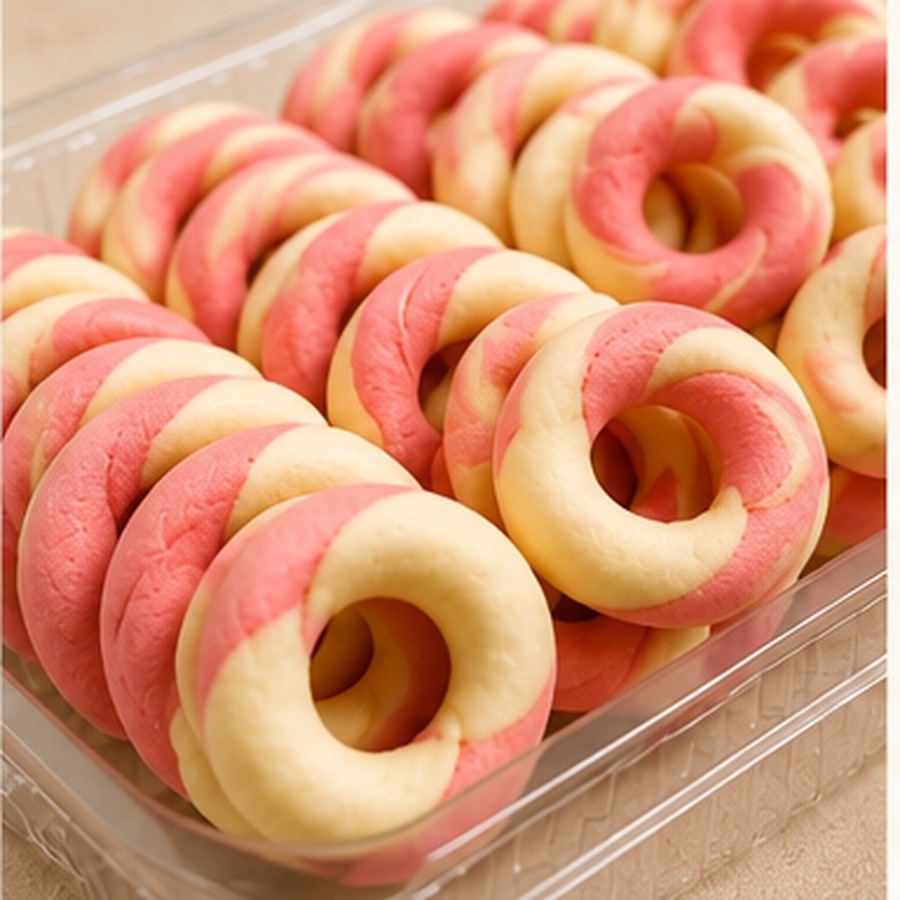 Biscoitos sabor Leite condensado com morango