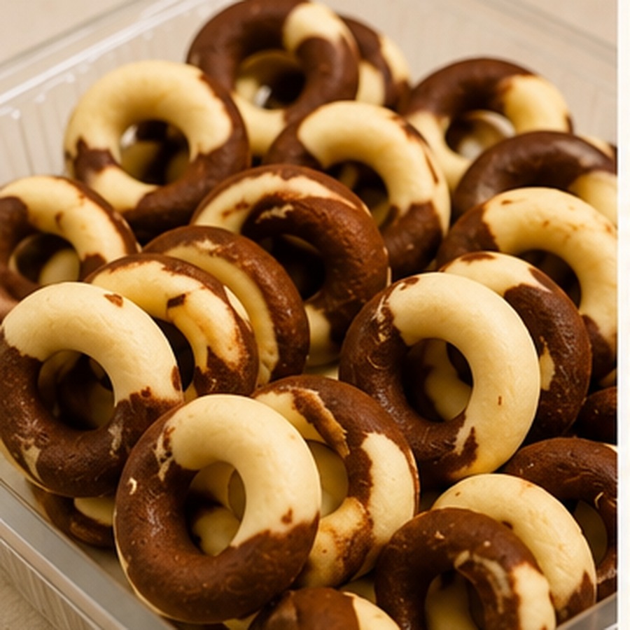 Biscoitos sabor Leite condensado com chocolate